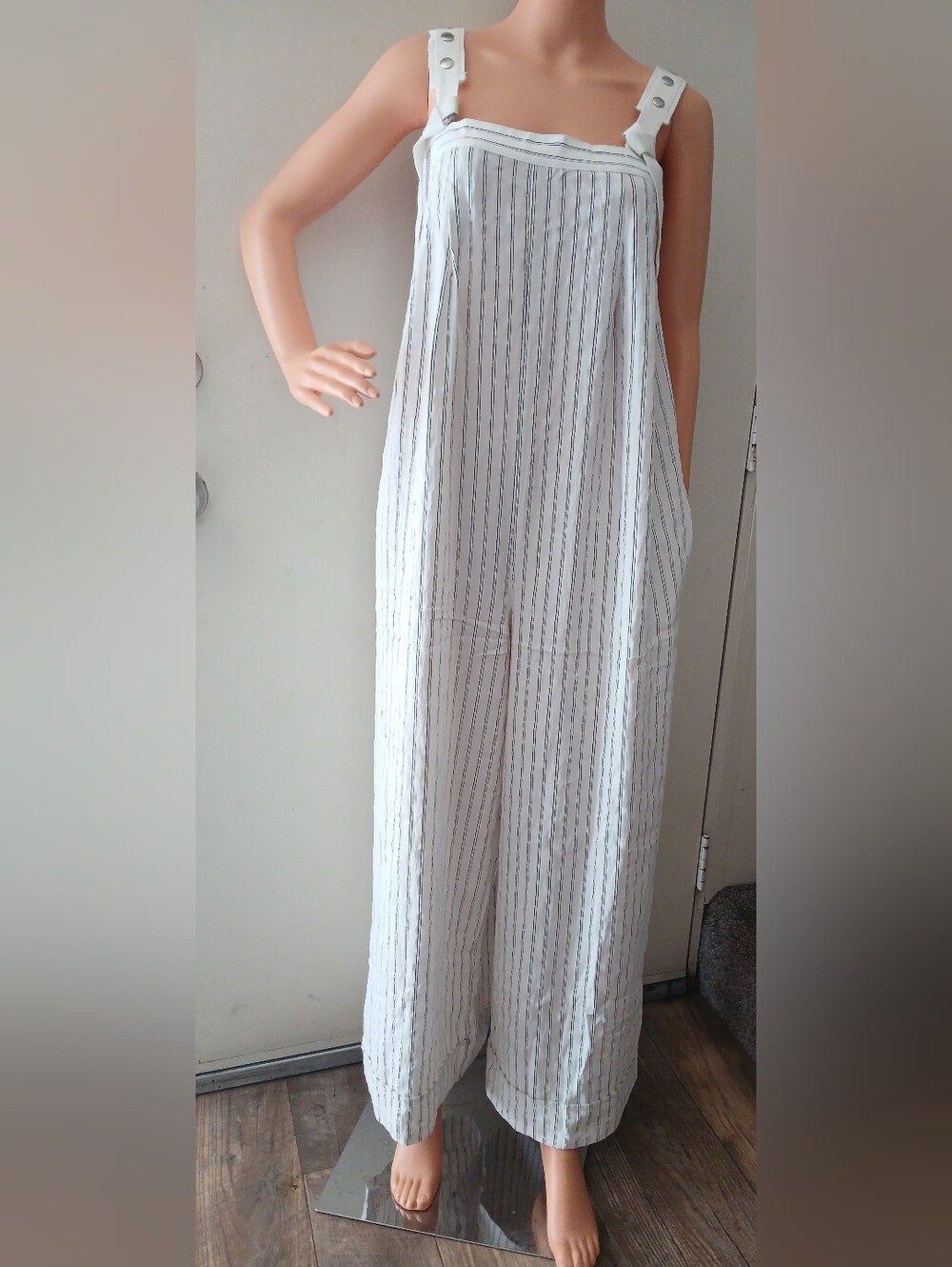 Maeve by Anthropologie Striped Wide Leg Jumpsuit Size 10